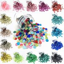 Glitter Sequin 6mm 1side hole Flat Round PVC Loose Sequins For Crafts Paillettes Sewing Decoration DIY Accessory Lentejuela 10g 2024 - buy cheap