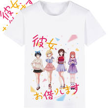Fantasia de cosplay de kanojo girlfriend (loca-namorada), camiseta de manga curta para adultos e crianças 2024 - compre barato