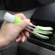 Car Double Side Cleaning Brush Dashboard Soft Brush Auto Air Conditioning Outlet Cleaning Brush Dust Double Side Brush Free ship 2024 - buy cheap