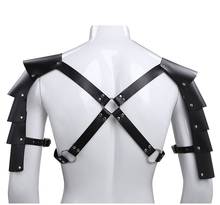 Masculino medieval traje armadura cosplay acessório vintage gótico guerreiros cavaleiros ombro couro do plutônio arnês 2024 - compre barato