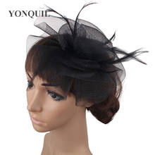 Gray Mesh Crinoline Fascinators Hats High Quality Hair Accessories For Wedding Church Party Kentucky Derby Ascot Races SYF399 2024 - buy cheap