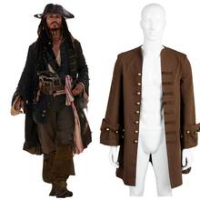 Disfraz de pirata de Jack Sparrow para hombre y mujer, chaqueta de Cosplay, disfraz de Cosplay, disfraz de Carnaval y Halloween, solo para adultos 2024 - compra barato