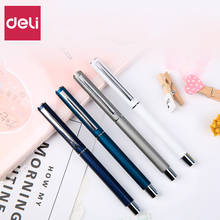 2 Pcs  of Deli S81 Creative Color Metal Pen Holder Neutral Pen 0.5mm Business Office Signature Carbon Pen Student Stationery 2024 - buy cheap