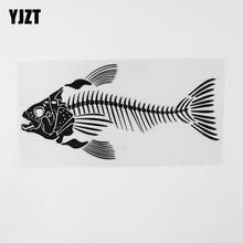 YJZT-calcomanía de peces Bony feroces marinos con personalidad, 17,9 CM x 8,7 CM, vinilo negro/plateado, pegatinas para coche 13D-1015 2024 - compra barato