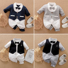 WIND Newborn Baby Rompers Baby Boy Clothes Jumpsuit Overalls Infant Cotton Outfit with Bow Tie Baby Girl Toddler Costume 2024 - buy cheap