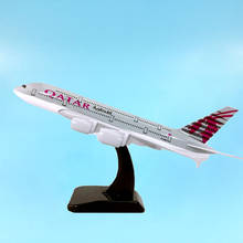 18CM 1:400 Scale Die-cast Alloy Airbus A380 QATAR Airplane Plane Aviation Model Display Airliner Toy Collect W Stand-up Aircraft 2024 - buy cheap