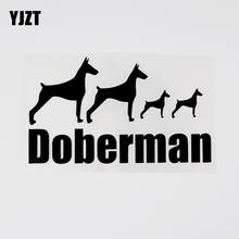 YJZT 15.6CM×9CM For Animal Doberman Vinyl Decor Car Sticker Decal Black/Silver 13F-0032 2024 - buy cheap