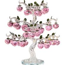 Glass Crystal Apple Tree Figurines Crafts Fengshui Ornament Home Decor Christmas New Year Gifts Souvenirs Decor Ornament 2024 - buy cheap