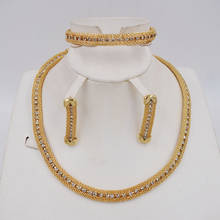 Ltaly-Conjunto de joyería de color dorado 750 para mujer, joyería de cuentas africanas, conjunto de collar de moda, pendientes, joyería 2024 - compra barato