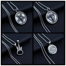 Men's Fashion Stainless Steel Hexagonal Star Geometric Pendant Jewelry Hip Hop Style Men's Gothic Party Jewelry Anniversary Gift 2024 - buy cheap