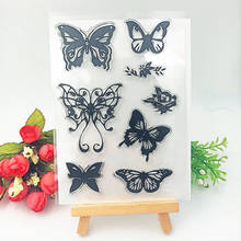 11*16cm butterfly Transparent Clear Stamps / Silicone Seals Roller Stamp for DIY scrapbooking photo album/Card Making 2024 - buy cheap