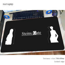 Alfombrilla de ratón steins gate para gamer, alfombrilla de goma personalizada para escritorio, con personalidad, para gaming, teclado de pc, de gran tamaño, 80x40cm 2024 - compra barato