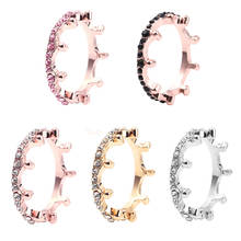 Boosbiy 5 цветов Новинка модный бренд кубический циркон принцесса Корона женское кольцо на палец для женщин Свадебное Обручальное ювелирное изделие подарок 2024 - купить недорого
