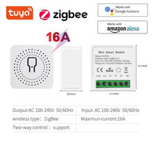 Interruptor inteligente Zigbee para el hogar, dispositivo con Control remoto por voz, funciona con Alexa y Google Home, compatible con la aplicación ASmart Life, AC100-240V 10/16, 1/10 unidades 2024 - compra barato