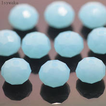 Isywaka não-hyaline cor azul 6*8mm 65 pçs rondelle áustria facetado cristal grânulo de vidro solto espaçador redondo para diy fazer 2024 - compre barato