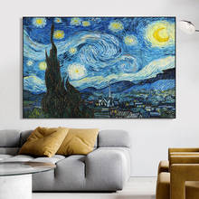 Van Gogh Starry Night Famous Art Canvas Paintings on The Wall Posters and Prints Impressionist Wall Art Pictures for Living Room 2024 - buy cheap