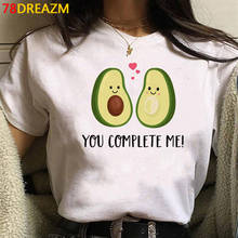 Camiseta feminina gráfica e de abacate, camiseta de verão com estampa casual, tamanho grande, ulzzang, 2021 2024 - compre barato
