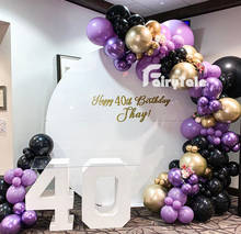 141pcs Chrome Purple Gold Balloons Garland Black Maca Purple Latex Balloon Arch For Birthday Baby Show Wedding Party Decorations 2024 - buy cheap