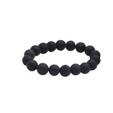 2021 friendship bracelets 8mm Real Black Bianshi Natural Bian Stone Bracelet For Men&Women bianshi bracelet 2024 - buy cheap