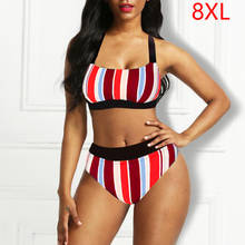Conjunto de bikini con realce para mujer, traje de baño femenino de talla grande 8XL, 2020 2024 - compra barato
