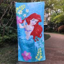 Disney pequena sereia ariel toalha de banho grande, banho para crianças meninas adolescentes verão piscina praia 2024 - compre barato