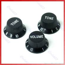 New 1-Volume 2-Tone Black Guitars  Strat Control Knobs for Stratocaster Drop Ship 2024 - buy cheap