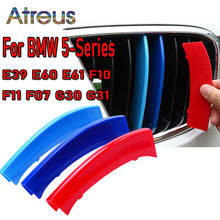 Adesivo para grade de carro para bmw, 3 peças, para modelos série 5, e39, e60, e61, f10, f11, f07, g30, g31, gt, gt5 m, acessórios estilo 2024 - compre barato