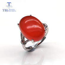 Big size gemstone women Ring green agate and red agate 925 sterling silver fine jewelry for lady wife anniversary nice gift 2024 - buy cheap