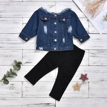 Fashion Jean Jacket For Girls New Baby Boy Clothes Sets  Clothing Childrens Jacket Suit Children Kid Suits For 2-6 Years Old 2024 - buy cheap