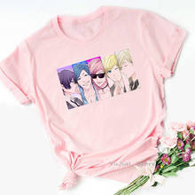 2021 Kawaii Clothes Yarichin Club Cartoon Print T Shirt Women Boy'S Love Japanese Anime Tshirts Femme LGBT Oversized T-Shirts 2024 - buy cheap