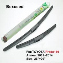 Lâmina de limpador híbrido para toyota prado 150 26 "+ 20" bexceed do pára-brisas do carro 2009 2010 2011 2012 2013 2014 2015 2016 2024 - compre barato