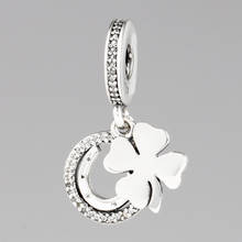 Free Shipping Authentic 925 Sterling Silver Lucky Day Leaf Hanging Charms Fit Original Bracelet For Women DIY Jewelry S925 Beads 2024 - buy cheap