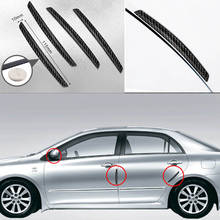 4pcs Car Door Anti-collision Strip Universal Carbon Fiber Protector Auto Trim Edge Guard Rearview Mirror Sticker 2024 - buy cheap