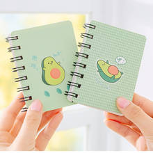Cartoon mini flipable portable coil notebook cute avocado loose-leaf notepad diary school supplies stationery 2024 - buy cheap