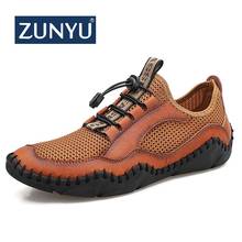 ZUNYU-zapatos planos de malla para hombre, mocasines informales, transpirables, cómodos, de verano, 38-48 2024 - compra barato