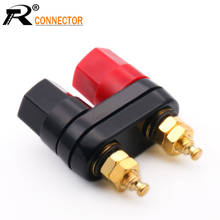 Top Selling Quality Banana plugs Couple Terminals Red Black Connector Amplifier Terminal Binding Post Banana Speaker Plug Jack 2024 - купить недорого