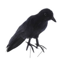 Accesorios de cuervo Artificial, Cuervo, pájaro negro, decoraciones para Halloween 2024 - compra barato