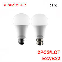 Lámpara LED de 6W, 9W, E27, 12W, 15W, 18W, AC85V-220V, 110V, Bombilla LED, SMD2835 2024 - compra barato