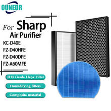 2 pcs FZ-D40HFE FZ-D40DFE HEPA Filter and Carbon filter for Sharp KC-D40E KC-G40E KC-D50E KC-G50E KC-D40Y air purifier 2024 - buy cheap