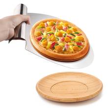 Pizza Transfer Lifter Shovel Stainless Steel Cake Tray Moving Plate Pizza Peel Holder Pastry Scraper Baking Tools Accessories 2024 - buy cheap