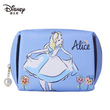 Disney-Bolsa de maquillaje de Alice para mamás, bolso de almacenamiento de mano para chica, de gran capacidad, portátil, de viaje, impermeable, de aseo, Trompeta 2024 - compra barato