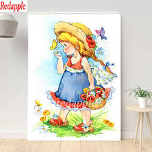 Colorful Kawaii Girls diamond painting 5d diy Full drill rhinestone mosaic embroidery cartoon cross stitch girl's room decor art 2024 - buy cheap