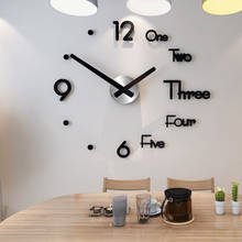 2020 New Clock Watch Wall Clocks 3d Diy Acrylic Mirror Stickers Home Decoration Living Room Quartz Needle 2024 - buy cheap