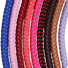 7.5-8mm PU Leather Cord Rope String+2m Round Braided+Faux Leather Cord for Clothes+DIY Jewelry Craft Findings Making Accessories 2024 - buy cheap