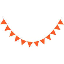 8M Orange Pennants 18 flags Sweet Party Banner Children's Day Flags Birthday Friends' Bee Wedding Flags Decoration Supplies 2024 - buy cheap