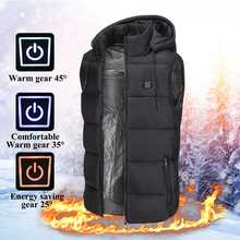 Unisex Thermal Colors 5V USB Heating Electric Heated Vest Winter Warm Hooded Jacket Hat Clothing Temp Control Waistcoat Men 2024 - buy cheap