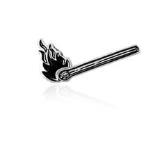 Black Match Brooch Burning Black Flame Brooches Enamel Pins Badge Matches Flame Blaze Lapel pin Shirt Collar Jewelry Gift Bijoux 2024 - buy cheap