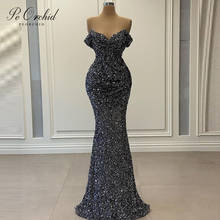 PEORCHID Luxury Sequined Evening Dresses Mermaid Sweetheart Abiye Gece Elbisesi Arab Dubai Women Prom Dresses Long Formal Gowns 2024 - buy cheap