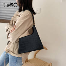 LUCDO Fashion Luxury Handbags Women Bags Designer Crocodile Pattern Retro Shoulder Bag For Women Vintage Ladies Elegant Totes 2024 - buy cheap