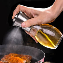 Pulverizador de aceite de oliva de vidrio, botella vacía, dispensador de vinagre para cocina, cocina, hornear 2024 - compra barato